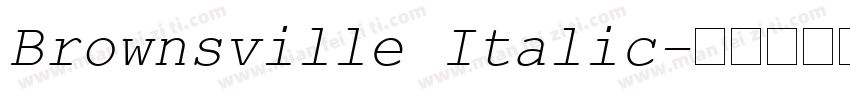Brownsville Italic字体转换